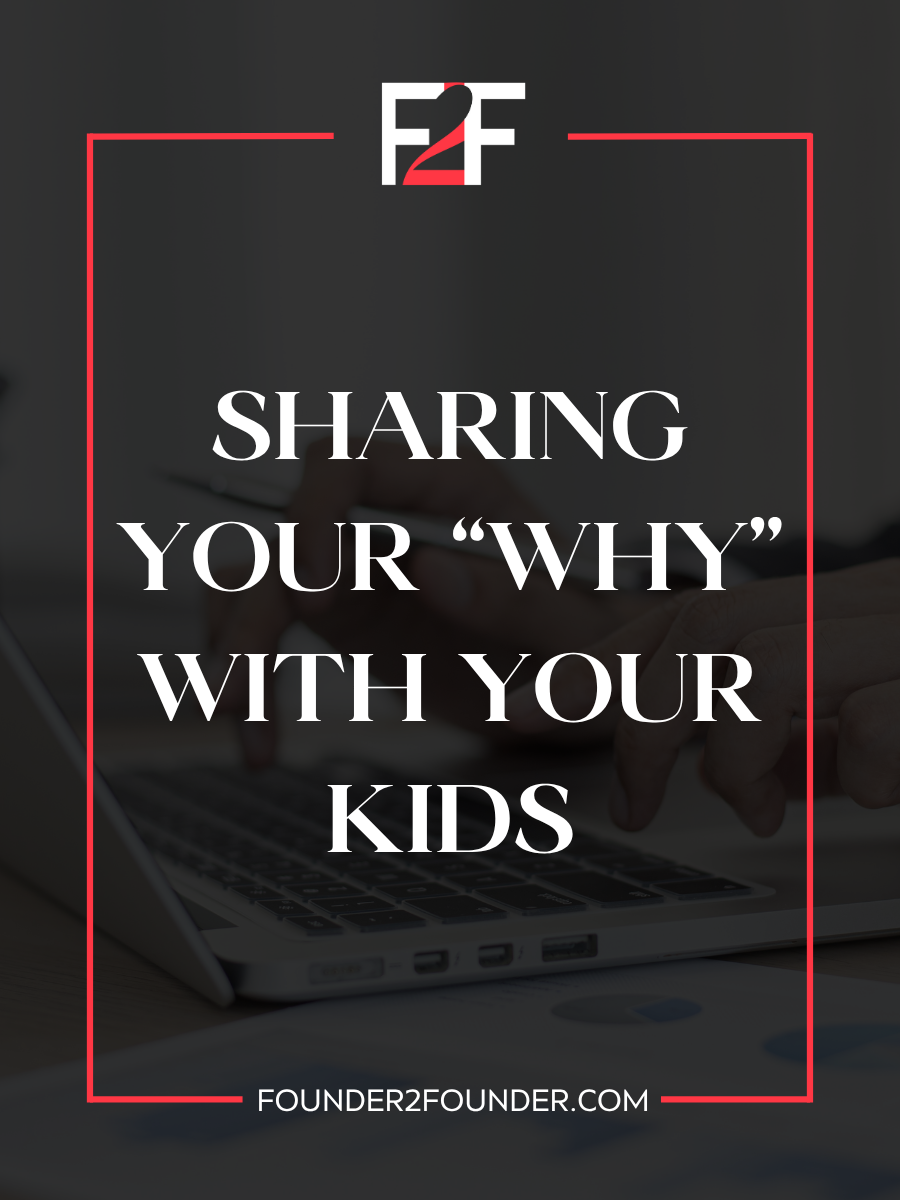 Female founder discussing why showing children your business purpose matters - blog post graphic